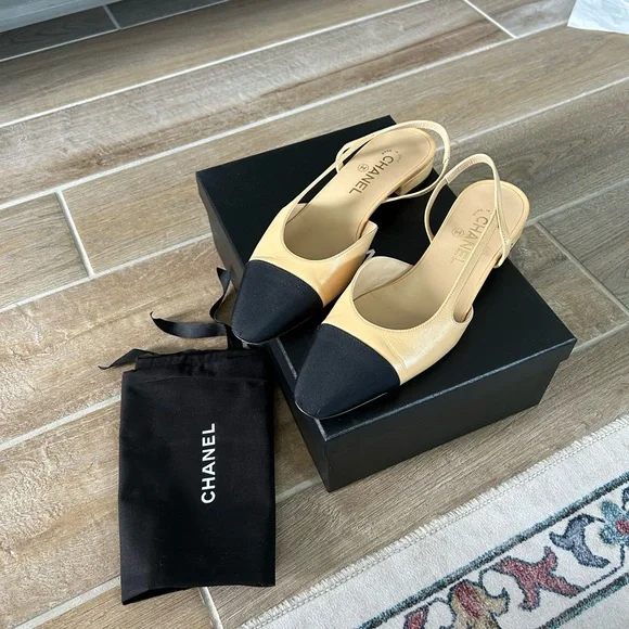 Worn Once Chanel Slingback Size 40 - Picture 7 of 8
